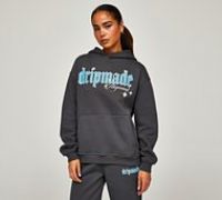 Dripmade Womens Oddity Lace Up Overhead Hoodie - Grey - Size XS