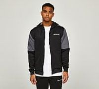 Mtissier Onex Colourblock Poly Full Zip Hoodie - Black - Size M