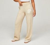 Forena Womens Malia Straight Leg Jogger - Beige - Size L