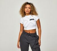 Dripmade Womens Hostile Baby T-Shirt - White - Size M