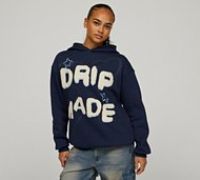 Dripmade Womens Dismantle Overhead Hoodie - Navy - Size M