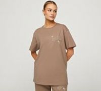 Forena Womens More Soul Boyfriend Fit T-Shirt - Beige - Size XS