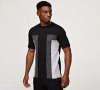 CLBR Side Colour Block Jersey T-Shirt - Black - Size XS