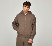 Authorized Signature Carpenter Zip Through Hoodie - Brown - Size S