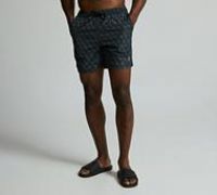 Alessandro Zavetti Lorellino 2.0 Contrast AOP Swimshort - Black - Size M