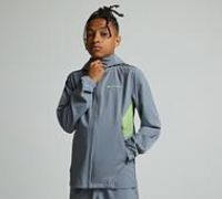 Monterrain Junior Katla Woven Zip Through Hoodie - Grey - Size M/B