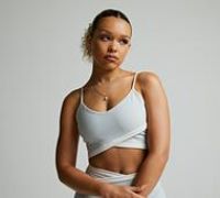Monterrain Womens Asana Strappy Cropped Top - Silver - Size L
