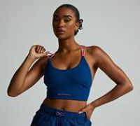 Monterrain Womens Energy Strappy Cropped Vest - Blue - Size XL