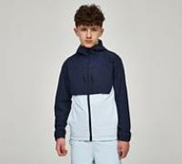 Zavetti Canada Junior Vosso Woven Zip Through Hoodie - Navy - Size M/B