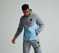 Zavetti Canada Zidero Woven Zip Through Hoodie - Grey - Size L
