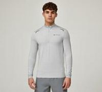 Monterrain Lyder 3.0 Quarter Zip Long Sleeve T-Shirt - Grey - Size 2XL
