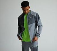 Monterrain Orbit Woven Running Hoodie - Grey - Size M