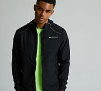 Monterrain Orbit Woven Running Hoodie - Black - Size M