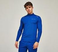Monterrain Lyder 3.0 Quarter Zip Long Sleeve T-Shirt - Blue - Size S