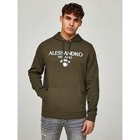 Alessandro Zavetti Dalore Logo Overhead Hoodie - Beige