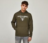 Alessandro Zavetti Dalore Logo Overhead Hoodie -Beige