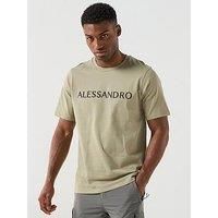 Alessandro Zavetti Meucci Puff Logo T-Shirt - Beige