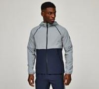Zavetti Canada Vellatori Woven Zip Through Hoodie - Navy - Size XL
