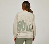Forena Womens More Soul Overhsize Sweatshirt - Beige - Size M