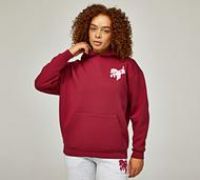 Forena Womens Forever Yours Overhead Hoodie - Red - Size XS