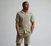 Mtissier Arve Shirt and Short Set - Stone - Size XL