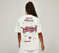 Dripmade Womens Street Tour 2.0 Boyfriend T-Shirt - Cream - Size S