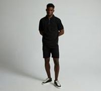 Celebre Space Texture Polo Shirt - Black - Size XS