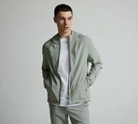 Celebre Woven Zip Through Hoodie - Green - Size XXL