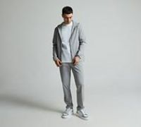 Celebre Woven Zip Through Hoodie - Grey - Size L
