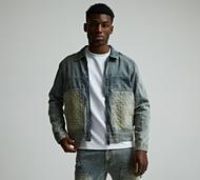 Dripmade Monogram Carpenter Denim Jacket - Blue - Size XL