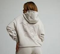 Dripmade Womens Orion Overhead Hoodie - Beige - Size M