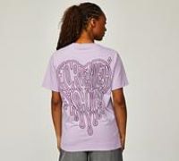 Forena Womens Forever Yours Boyfriend Fit T-Shirt - Purple - Size M