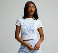 Forena Womens Shelly Baby T-Shirt - White - Size L