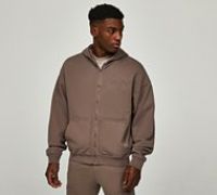 Authorized Signature Carpenter Zip Through Hoodie - Brown - Size XL