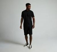 Dripmade Monogram Carpenter Fleece Short - Black - Size XS