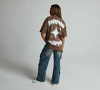 Dripmade Womens Abyss Boyfriend Fit T-Shirt - Brown - Size XL
