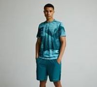 Monterrain Divide Jacquard T-Shirt - Green - Size S