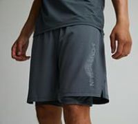 Monterrain Interval 2.0 2-in-1 Running Short - Grey - Size XS