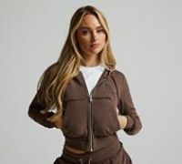 Dripmade Womens Intercept Full Zip Hoodie - Brown - Size XL