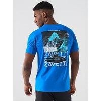 Zavetti Canada Nichellio Graphic Backprint Short Sleeve T-Shirt - Blue