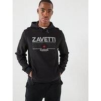 Zavetti Canada Dimola Panelled Pullover Logo Hoody - Black