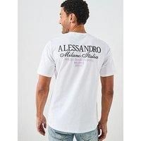Alessandro Zavetti Montanelli Graphic Back Print T-Shirt - White