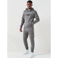 Zavetti Canada Dimola Panelled Pullover Hoody And Cargo Tracksuit - Dark Grey