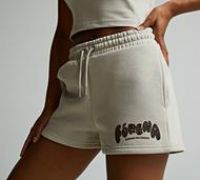 Forena Womens Designed For Comfort Fleece Short - Beige - Size XS