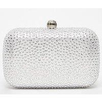 Quiz Silver Embellished Box Bag
