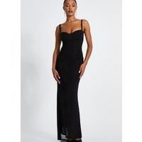 Quiz Black Embellished Maxi Dress