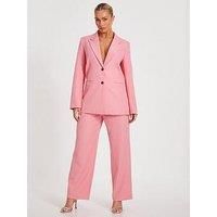 Quiz Coral Woven Wide Leg Trousers