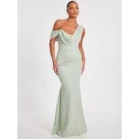 Light Green Drop Sleeve Maxi Dress