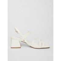 Quiz Women's White Sling Back Heeled Sandals | Size: 8