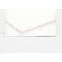 Quiz White Bridal Thin Clutch
